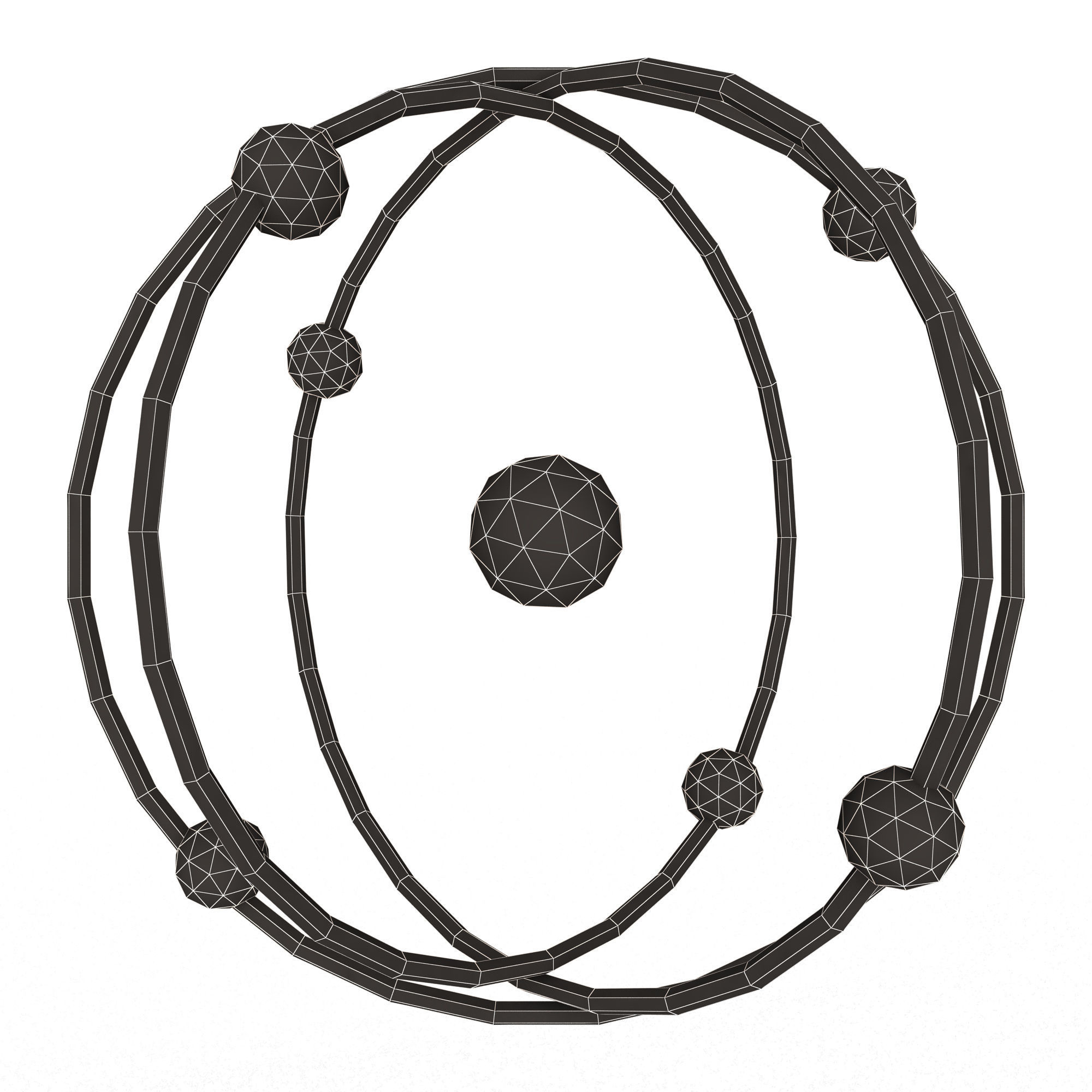 Planetary Atom 02 Low-poly 3D model_12
