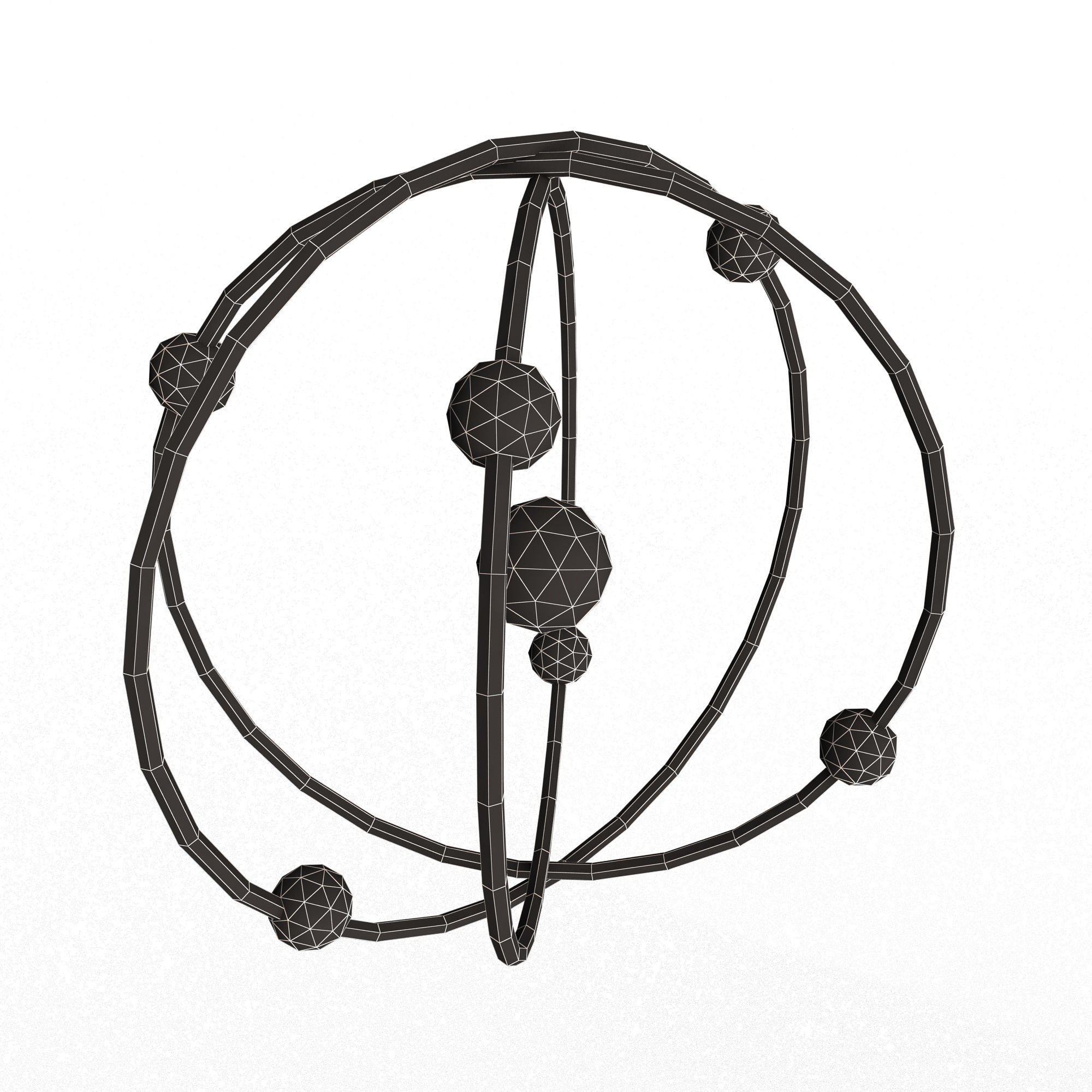 Planetary Atom 02 Low-poly 3D model_15