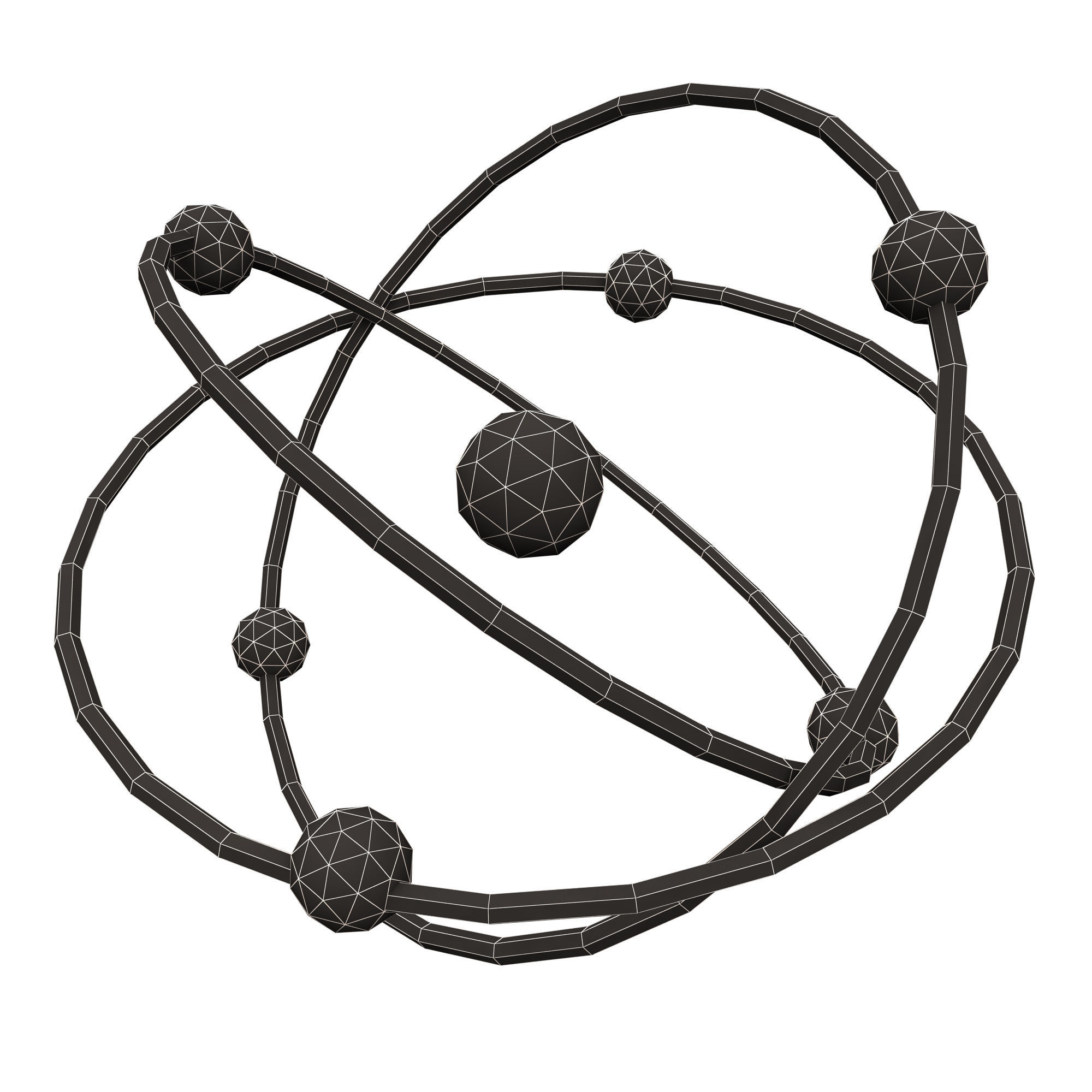 Planetary Atom 02 Low-poly 3D model_17