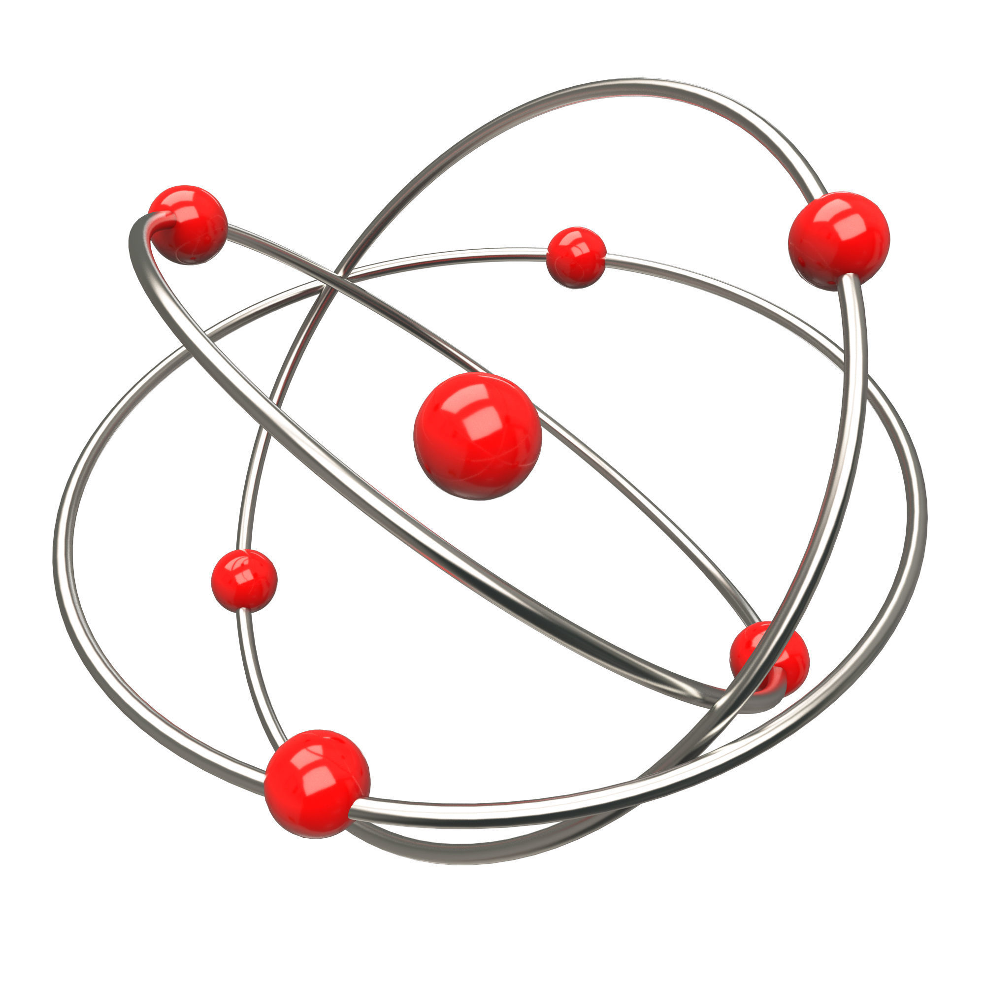 Planetary Atom 02 Low-poly 3D model_4
