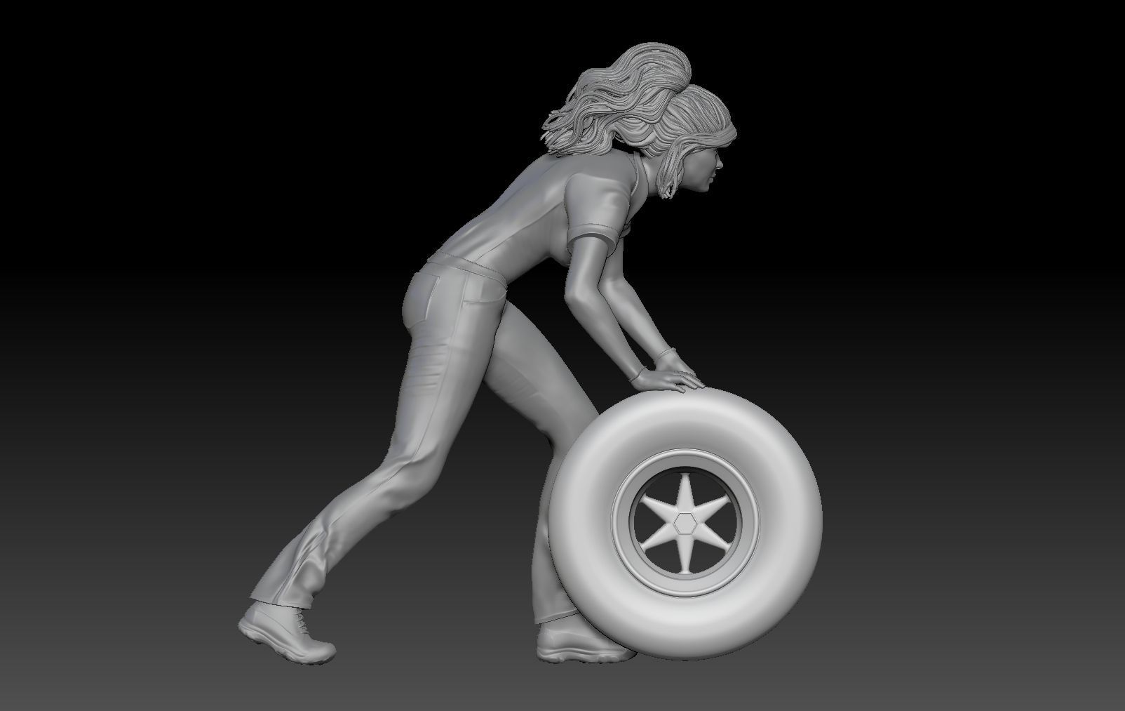 SEXY GIRL F1 PIT STOP 5 3D print model_5