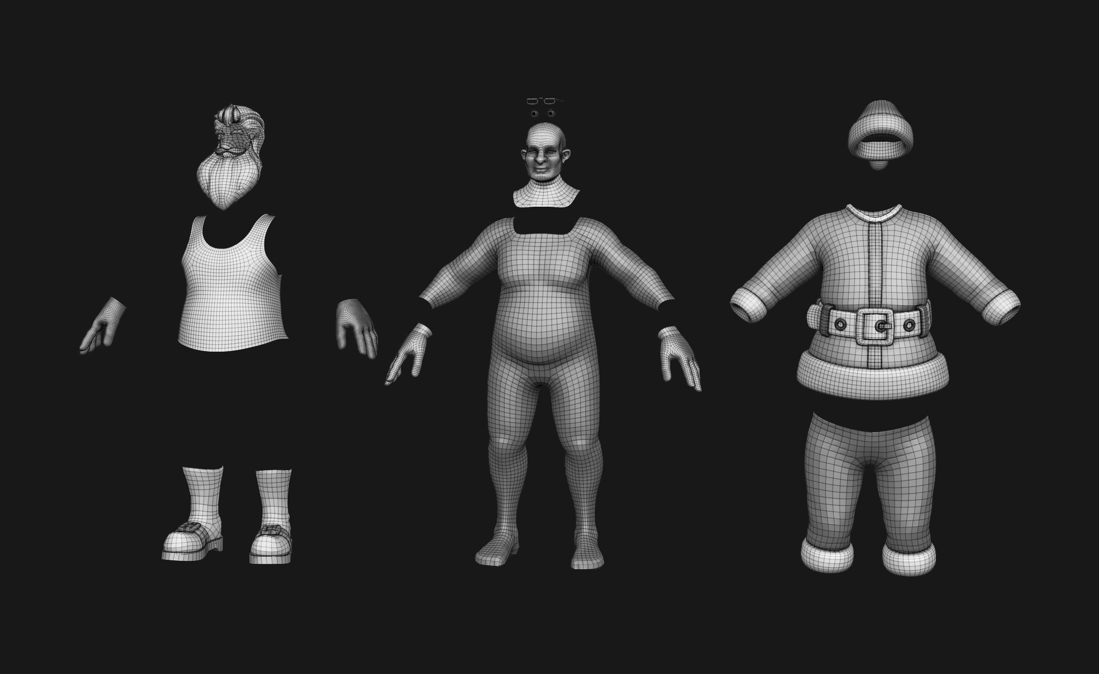 Santa Claus - Low-poly Low-poly 3D model_15