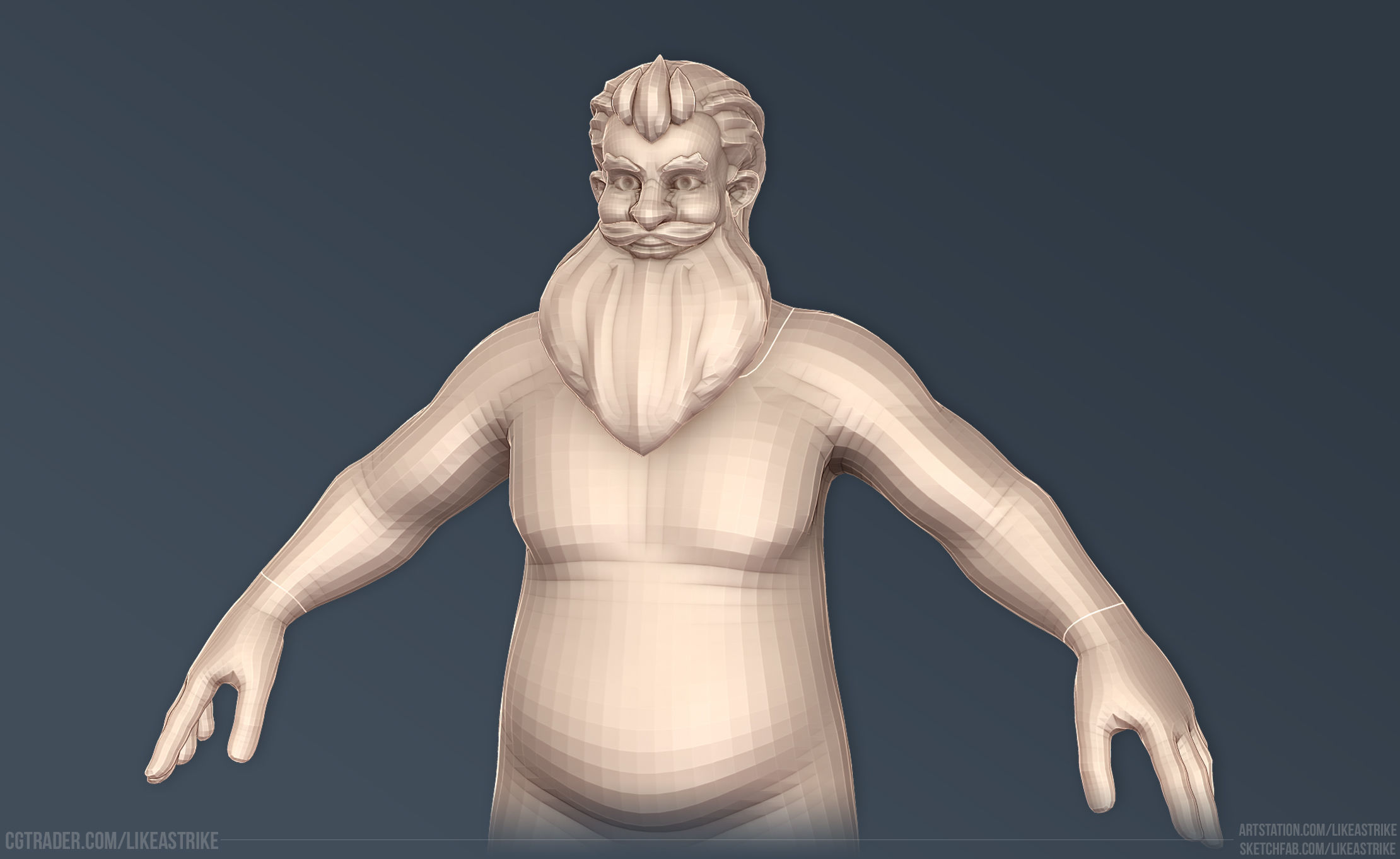Santa Claus - Low-poly Low-poly 3D model_14