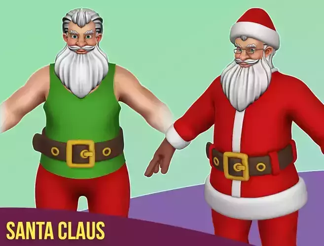 Santa Claus - Low-poly Low-poly 3D model