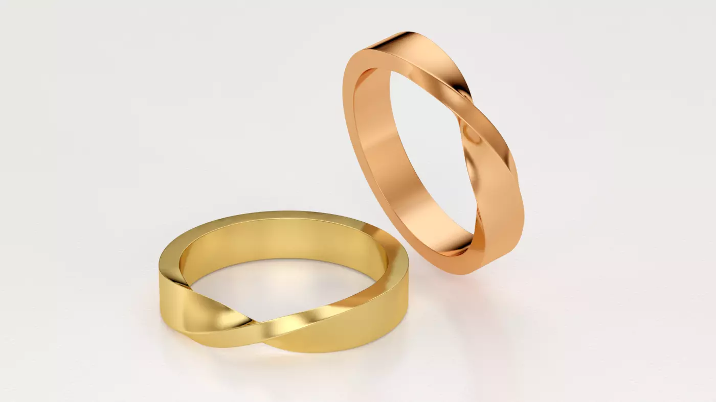 Mobius ring 4mm 3D print model_0