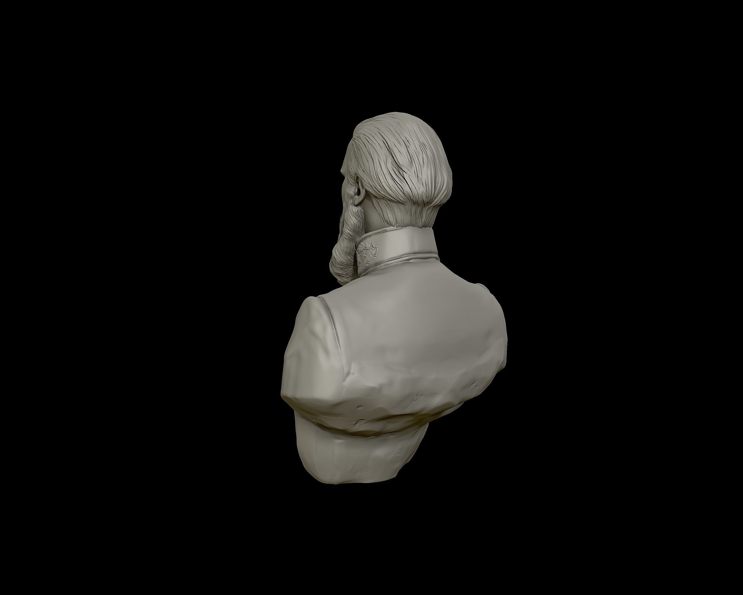 John Bell Hood bust sculpture 3D print model_22