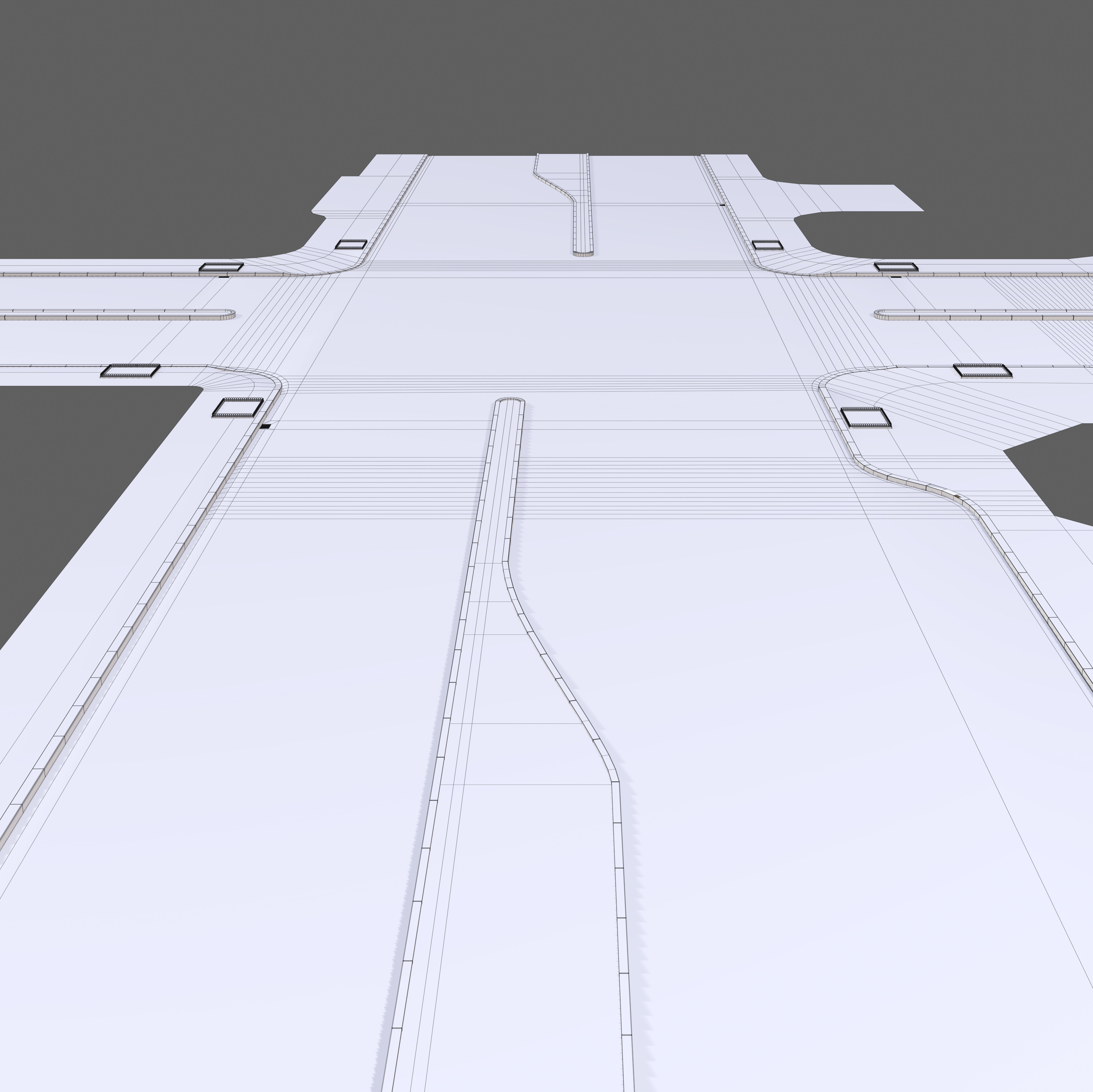 Road 01 Low-poly 3D model_3