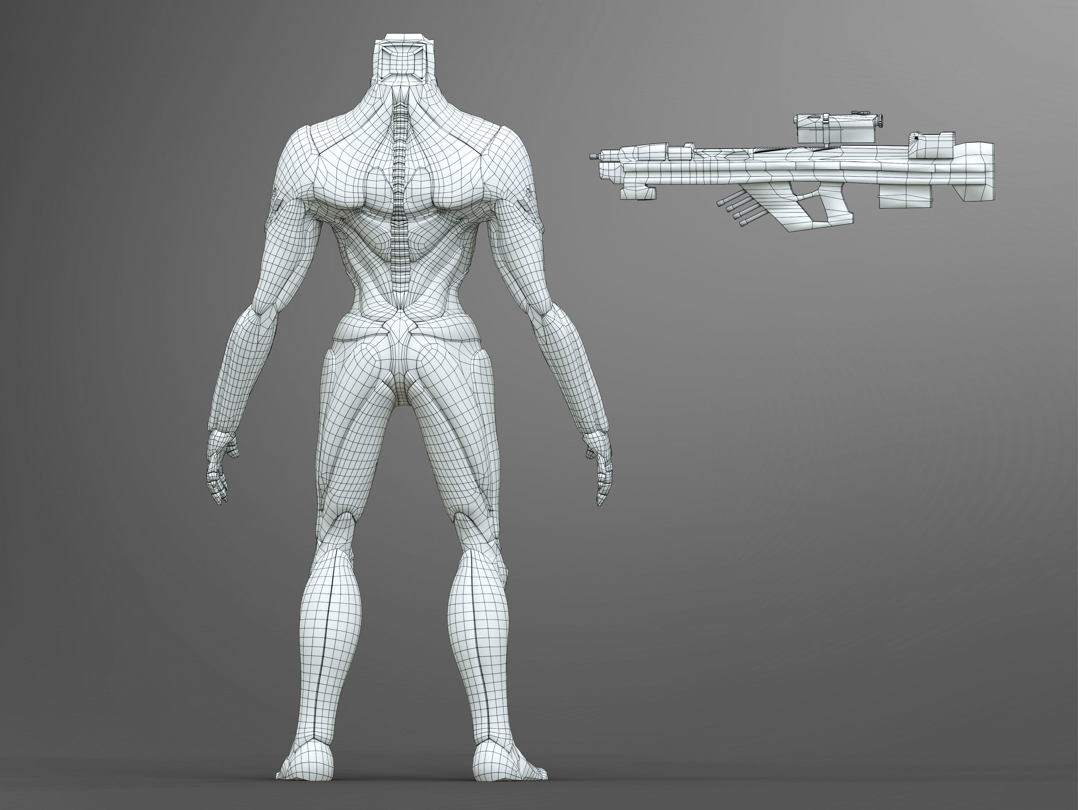 K-Tron  Low-poly 3D model_9