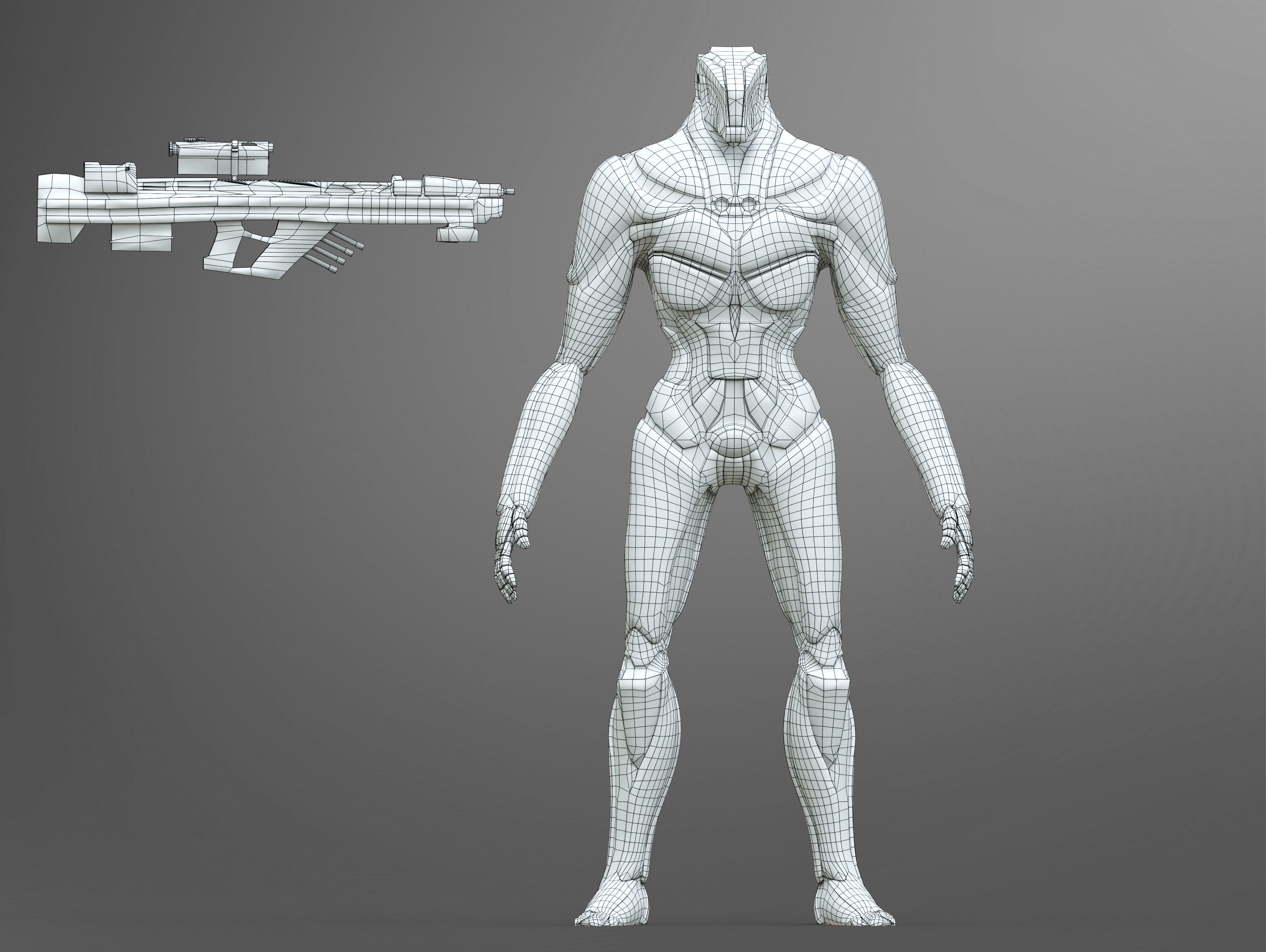 K-Tron  Low-poly 3D model_8