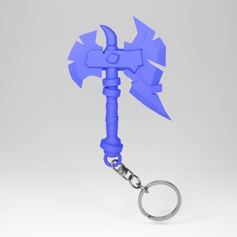 Axe Keychain  3D print model_6