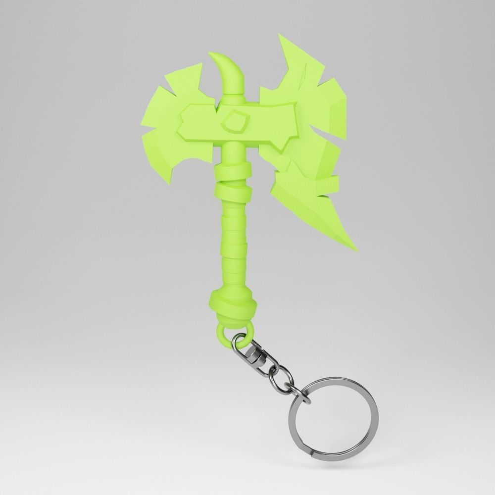 Axe Keychain  3D print model_2