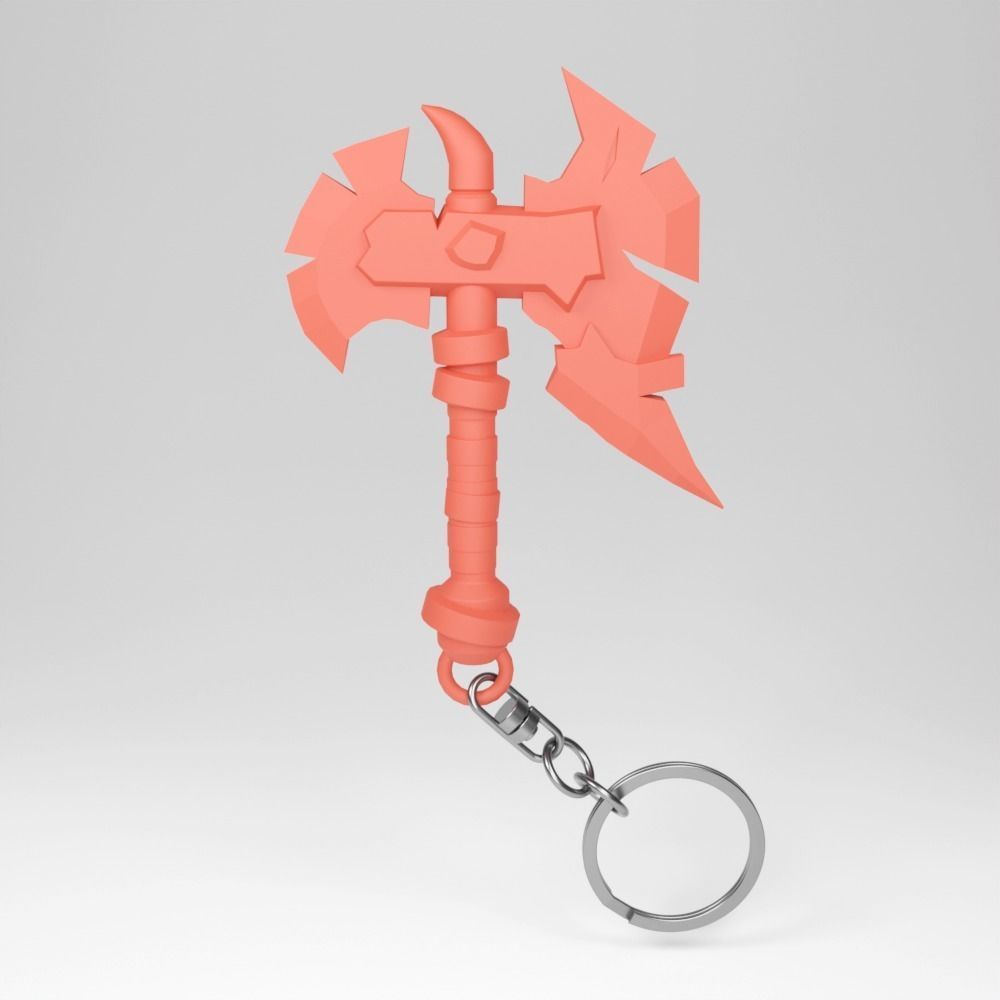 Axe Keychain  3D print model_1