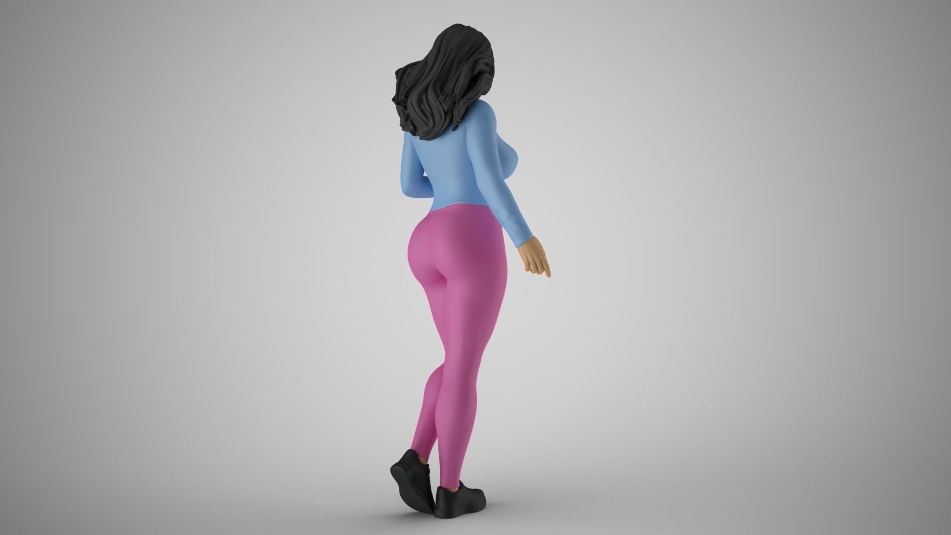 Girl Expressing her Ideas 3D print model_6