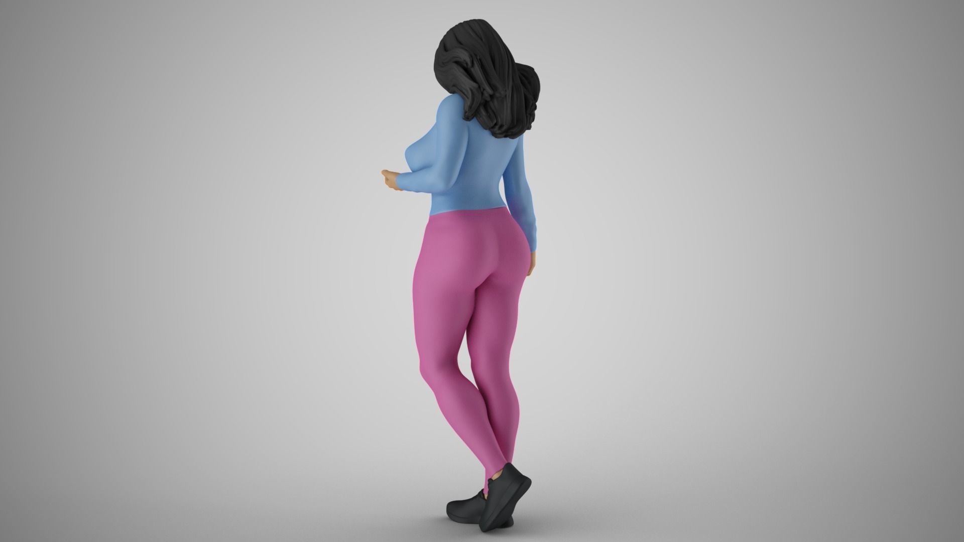 Girl Expressing her Ideas 3D print model_8