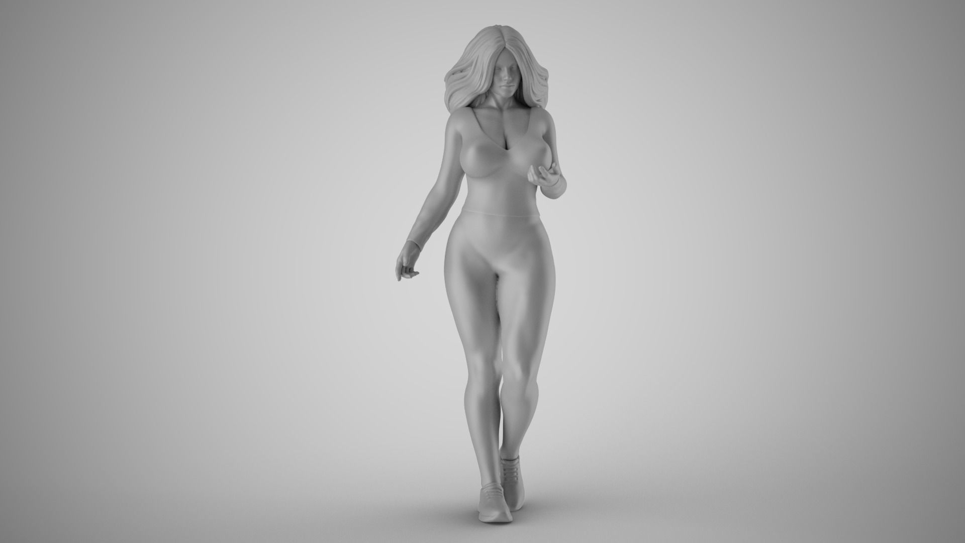 Girl Expressing her Ideas 3D print model_1