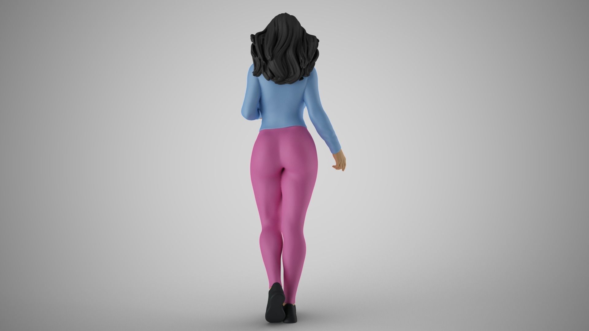 Girl Expressing her Ideas 3D print model_7