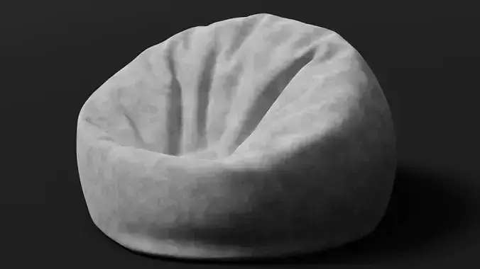 Bean bag white 3D model