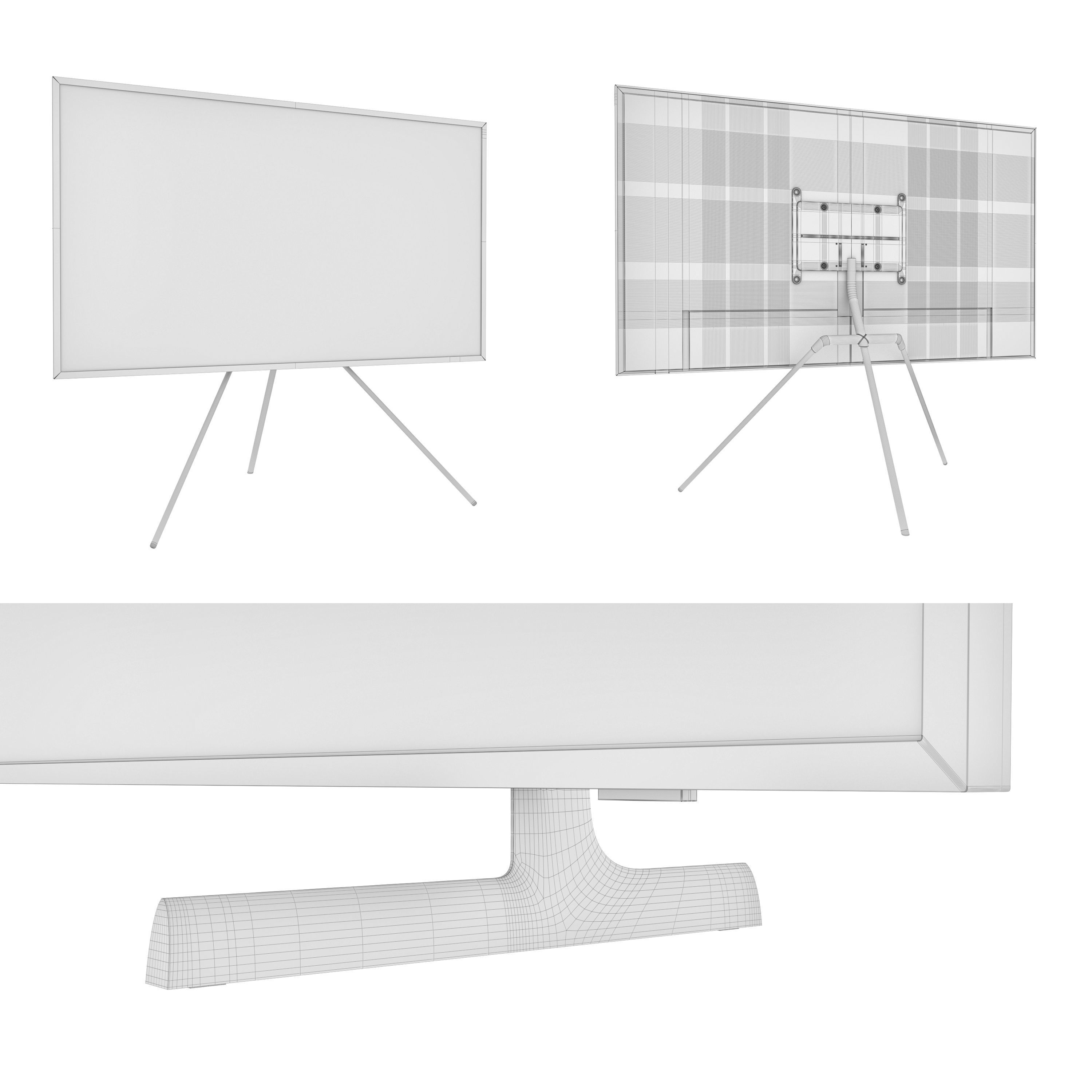 Samsung Class The Frame ArtMode QLED 4K HDR Smart TV 2020 3D model_6