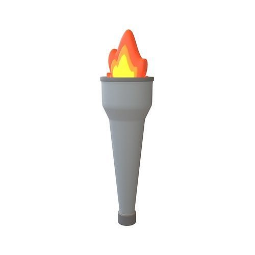 Torch v2 001 Low-poly 3D model
