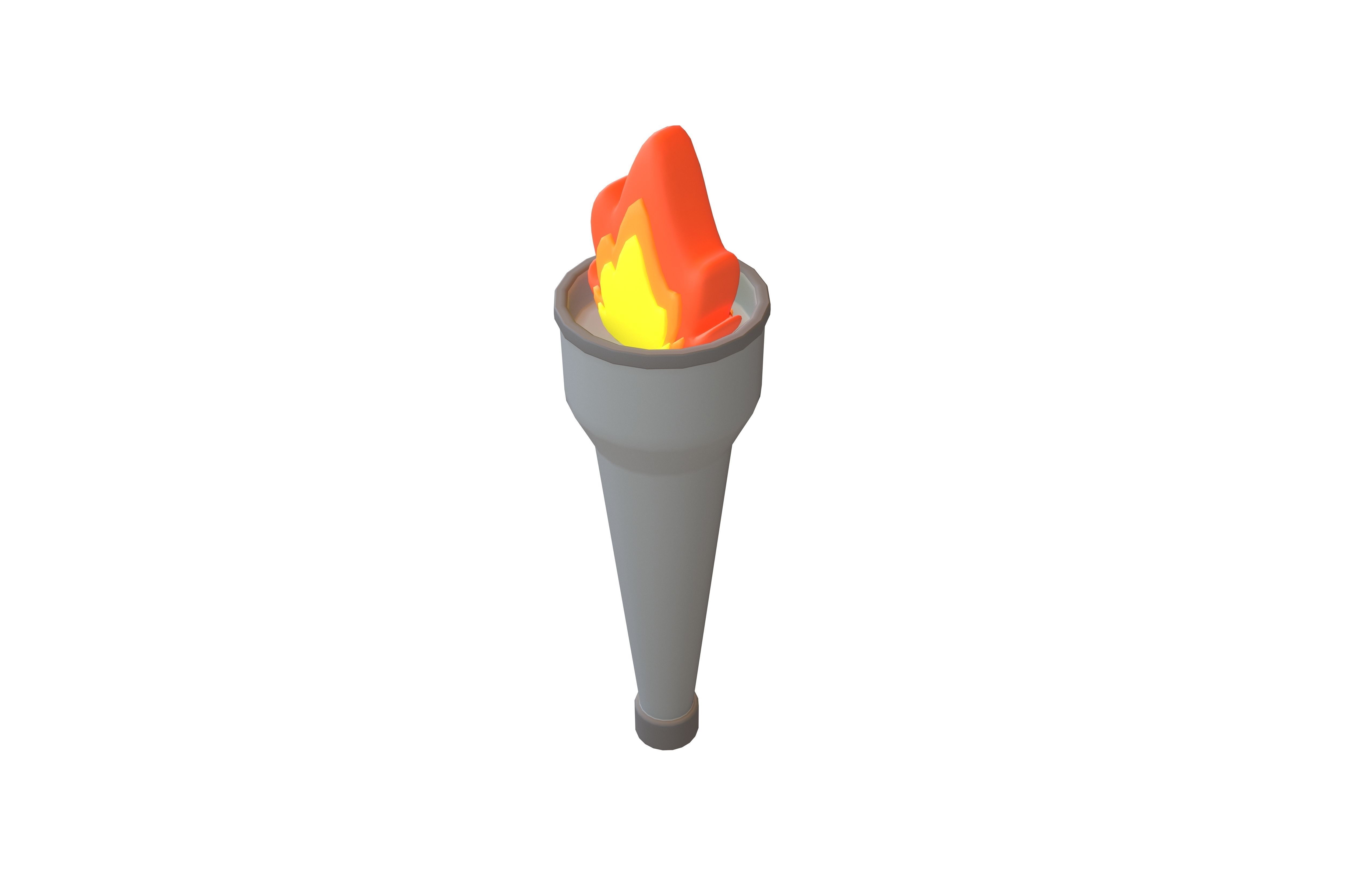 Torch v2 001 Low-poly 3D model_2
