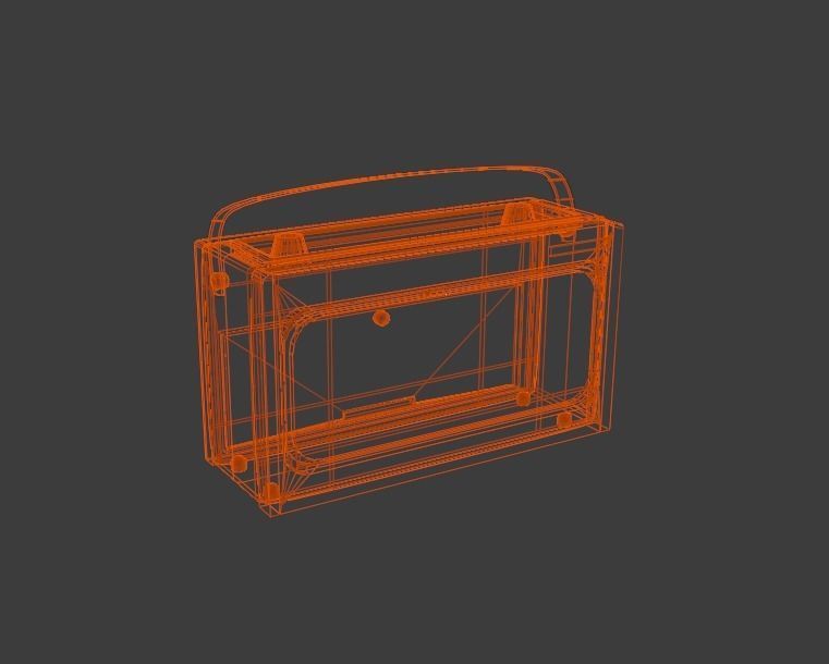 Old Classic Radio Low-poly 3D model Low-poly 3D model_3