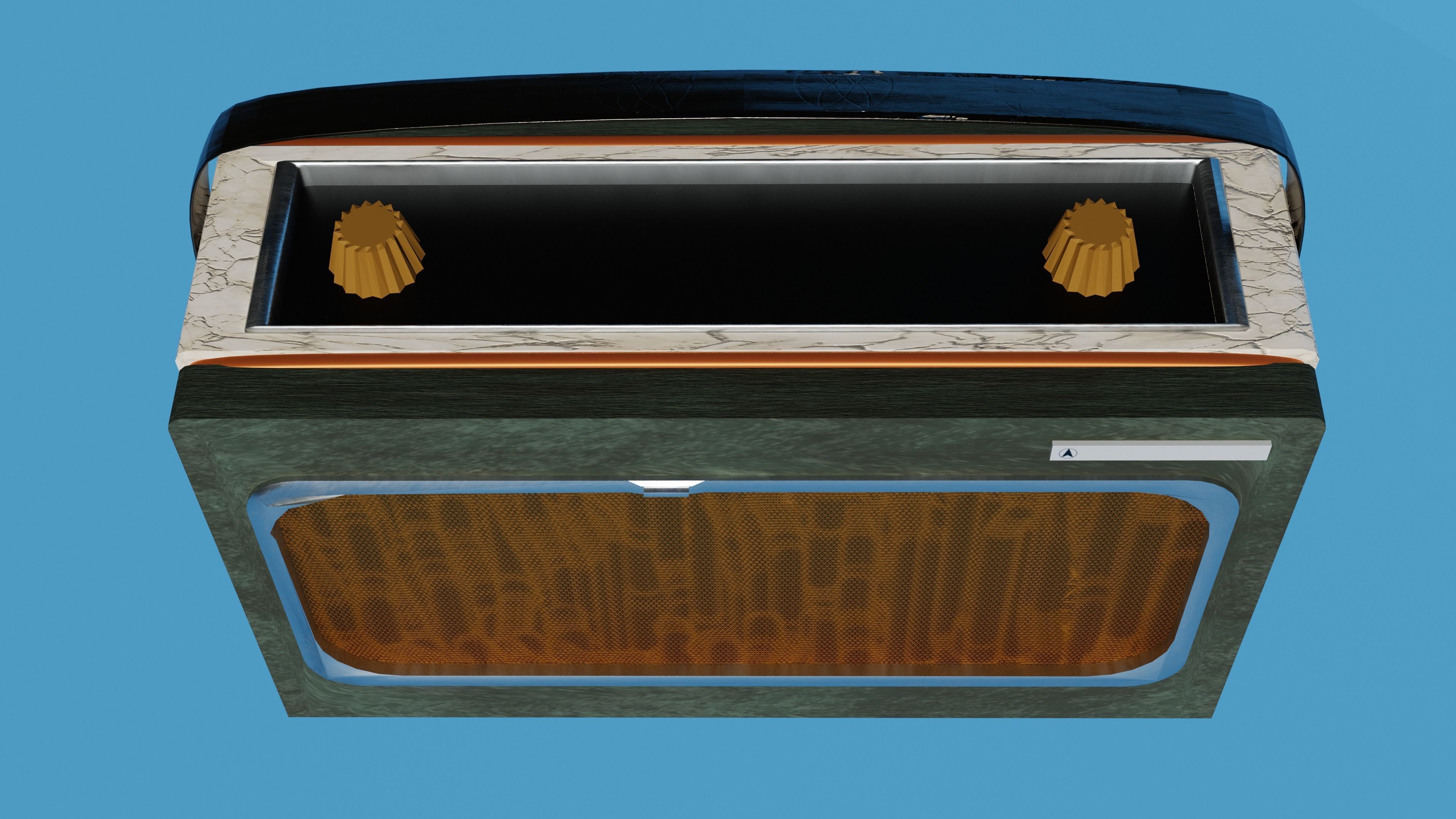 Old Classic Radio Low-poly 3D model Low-poly 3D model_1