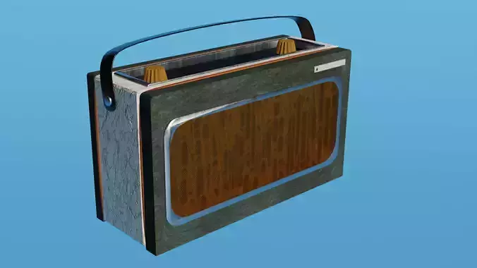 Old Classic Radio Low-poly 3D model