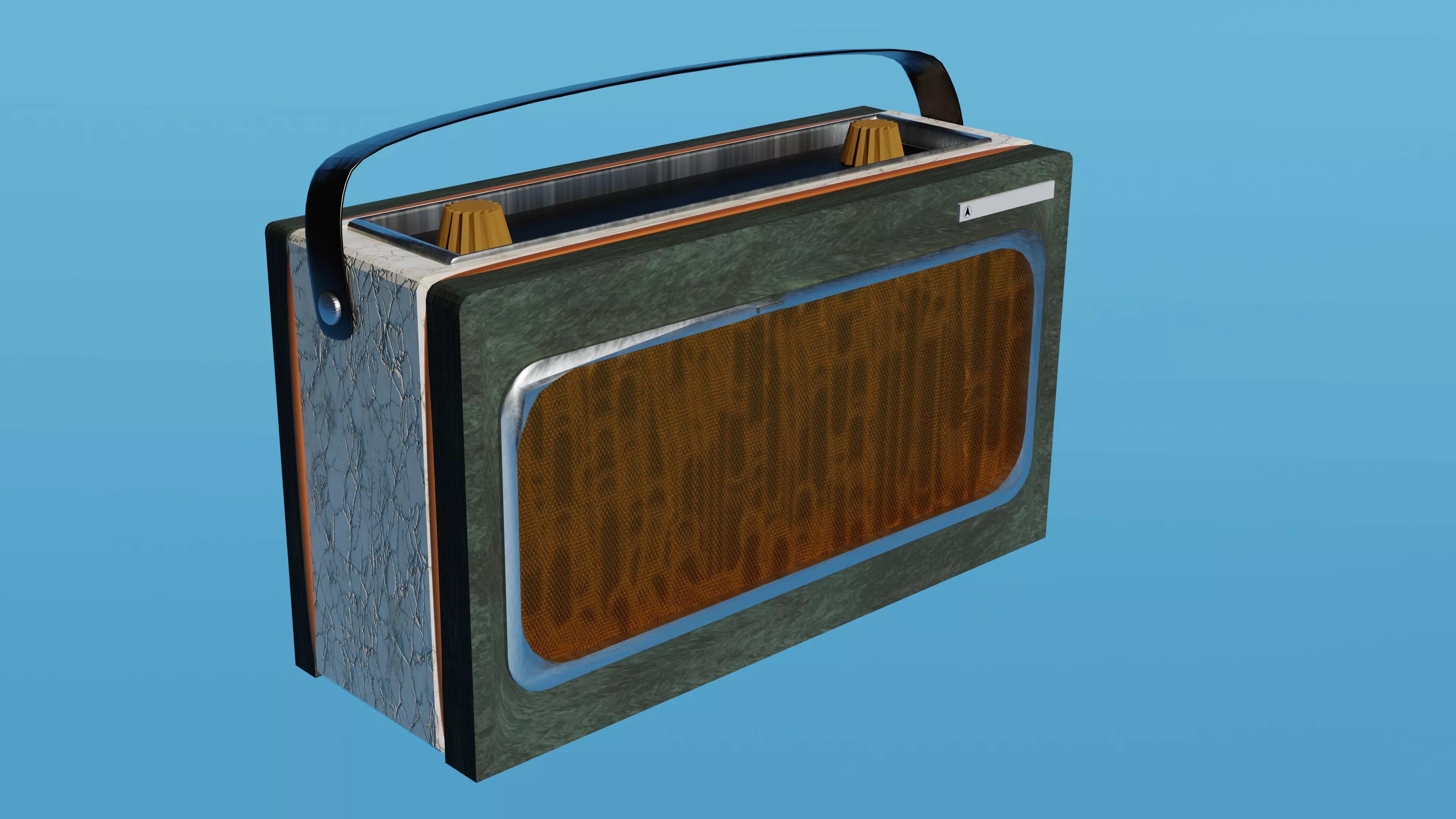 Old Classic Radio Low-poly 3D model Low-poly 3D model_0
