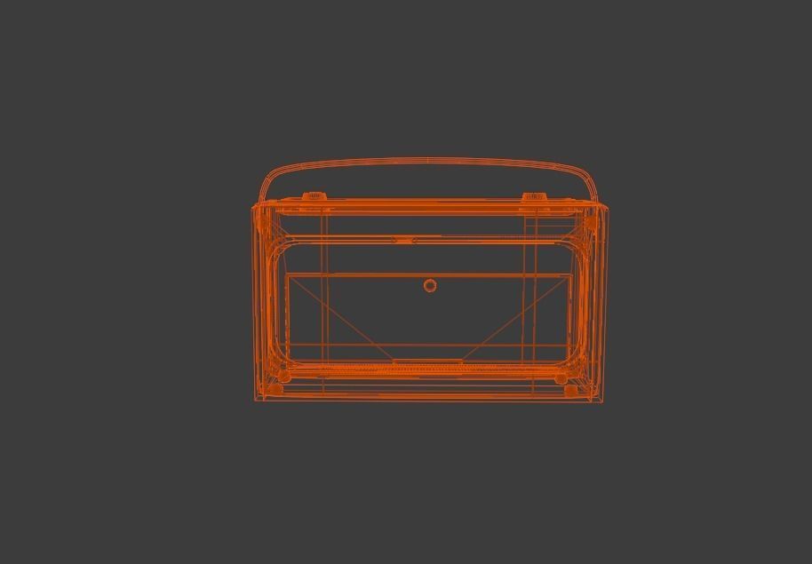 Old Classic Radio Low-poly 3D model Low-poly 3D model_4