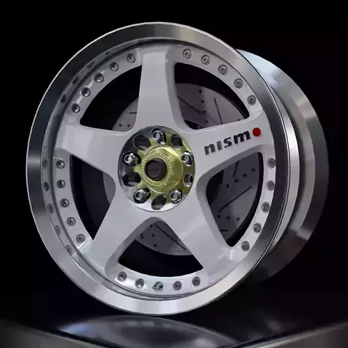 Rays Nismo LMGT3 - 2 Piece Wheels - Game Ready Low-poly 3D model
