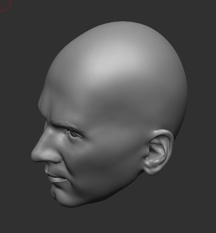 LIONEL MESSI LEGENDARY HEAD WITH HAIR AND BEARD FOR PRINT 3D print model_19