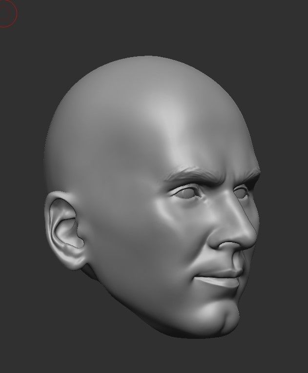 LIONEL MESSI LEGENDARY HEAD WITH HAIR AND BEARD FOR PRINT 3D print model_17