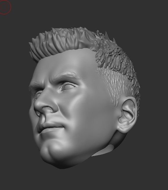 LIONEL MESSI LEGENDARY HEAD WITH HAIR AND BEARD FOR PRINT 3D print model_13