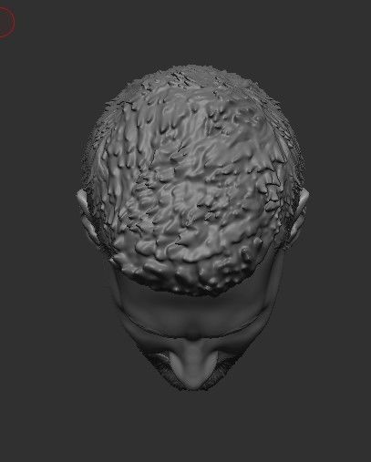 LIONEL MESSI LEGENDARY HEAD WITH HAIR AND BEARD FOR PRINT 3D print model_4