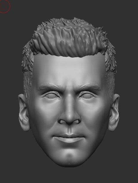 LIONEL MESSI LEGENDARY HEAD WITH HAIR AND BEARD FOR PRINT 3D print model_11