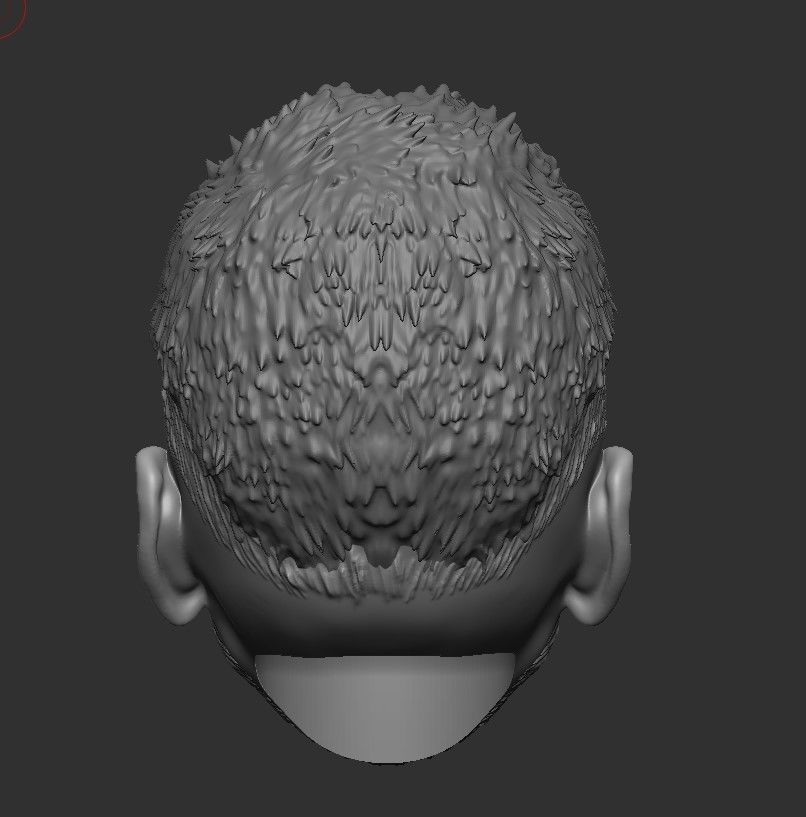 LIONEL MESSI LEGENDARY HEAD WITH HAIR AND BEARD FOR PRINT 3D print model_7