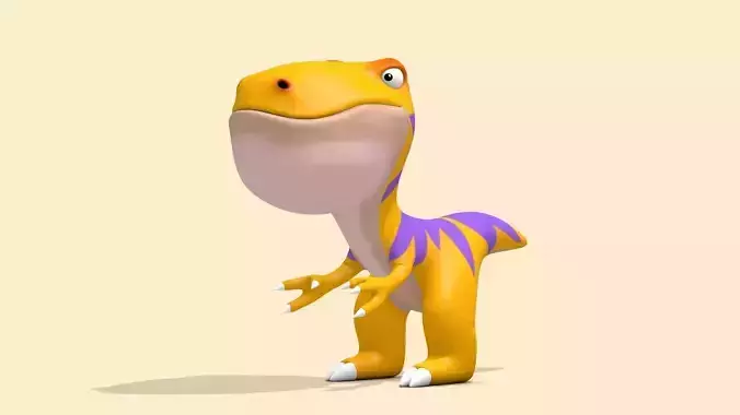 Cartoon Tyrannosaurus T-Rex Dinosaur Low-poly 3D model