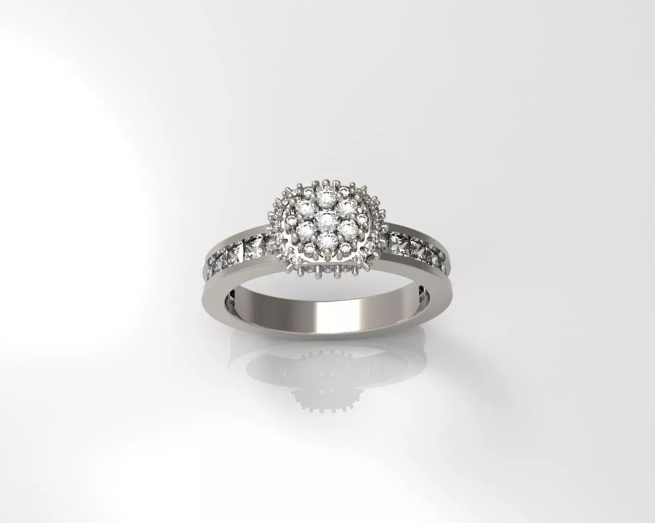 flower ring several sizes 3D print model