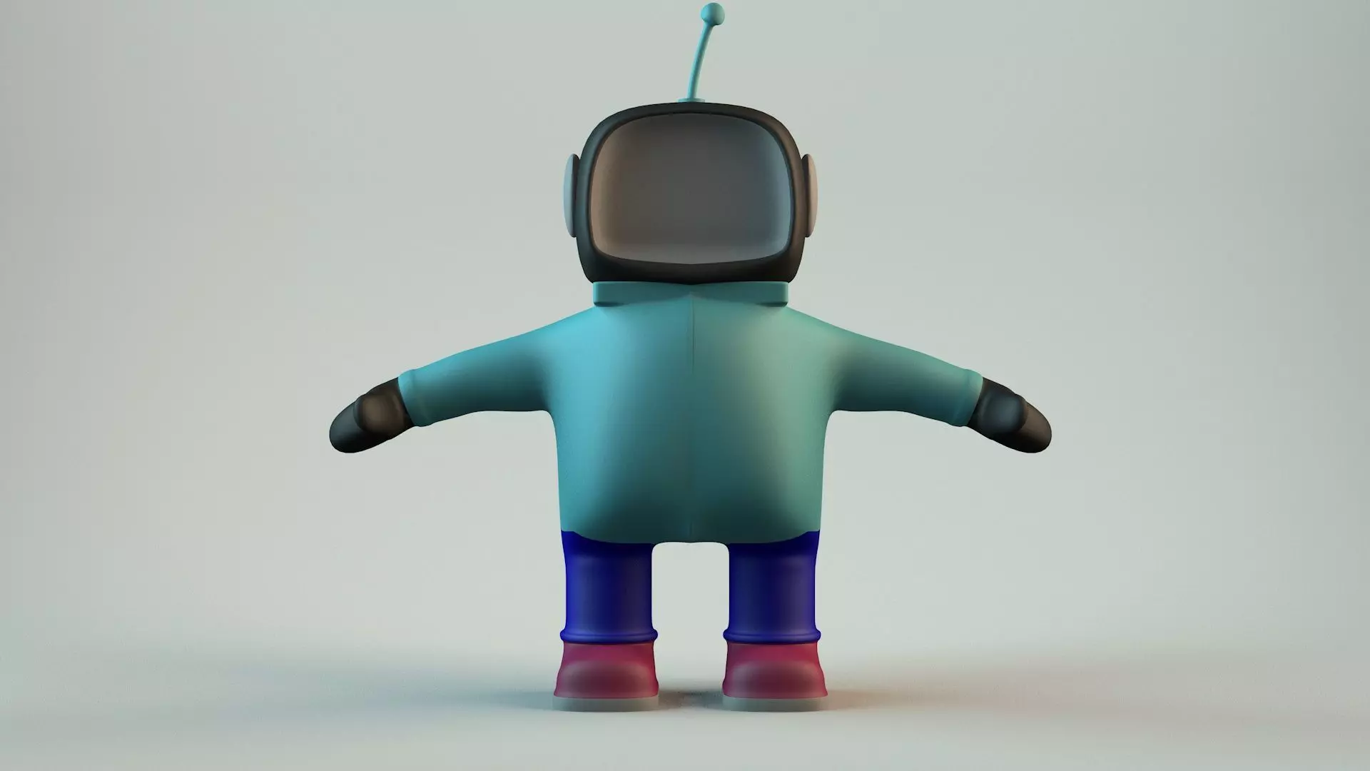 CHARACTER MODEL robot with shirt and pants 3D model_0