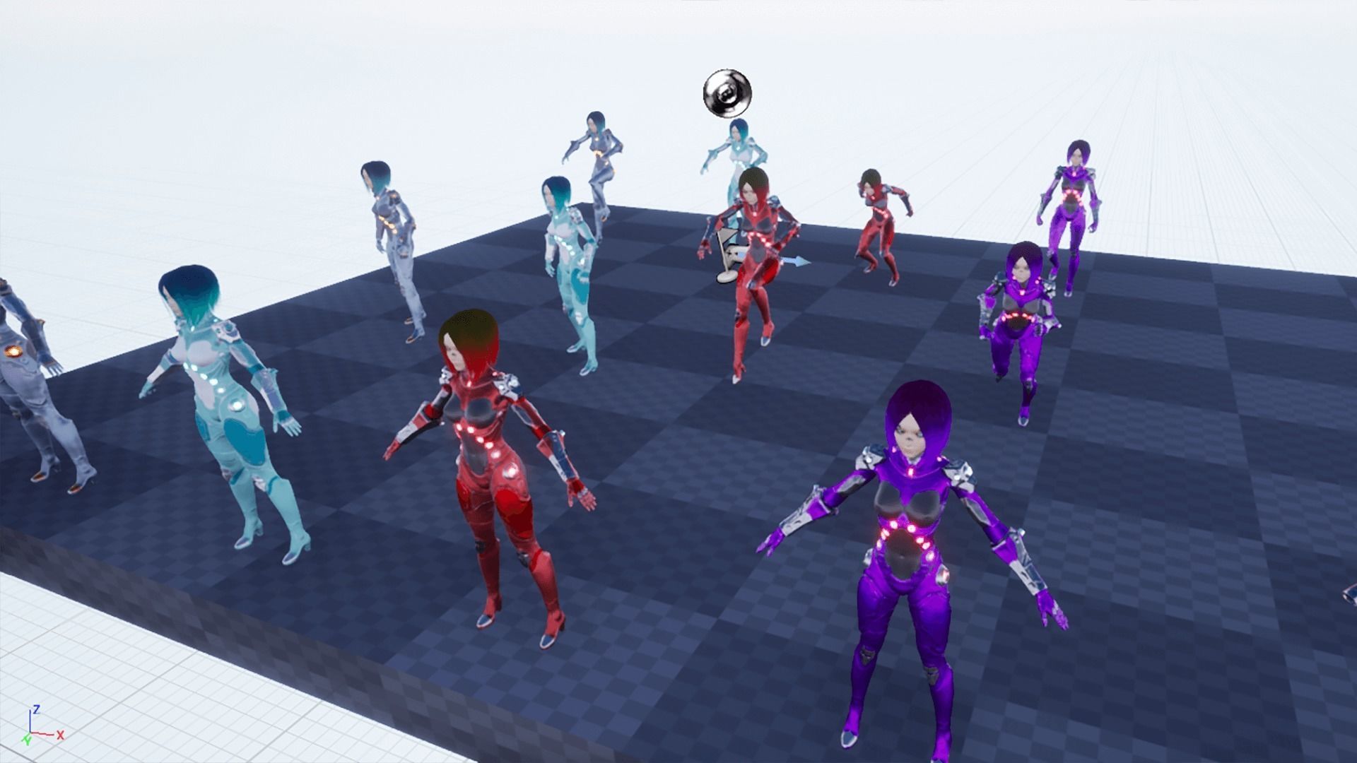 Sci-Fi Girl Game Ready Model Low-poly 3D model_17