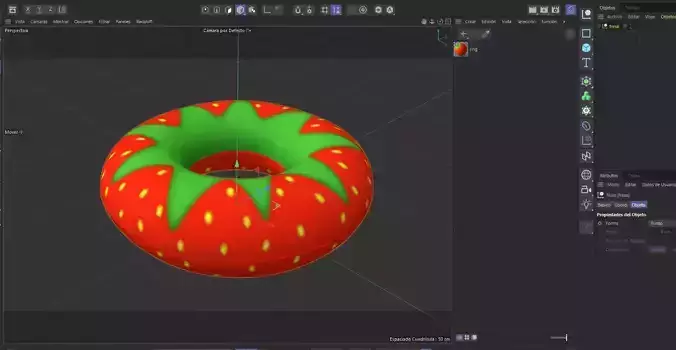 Flotador de fresa 3D model