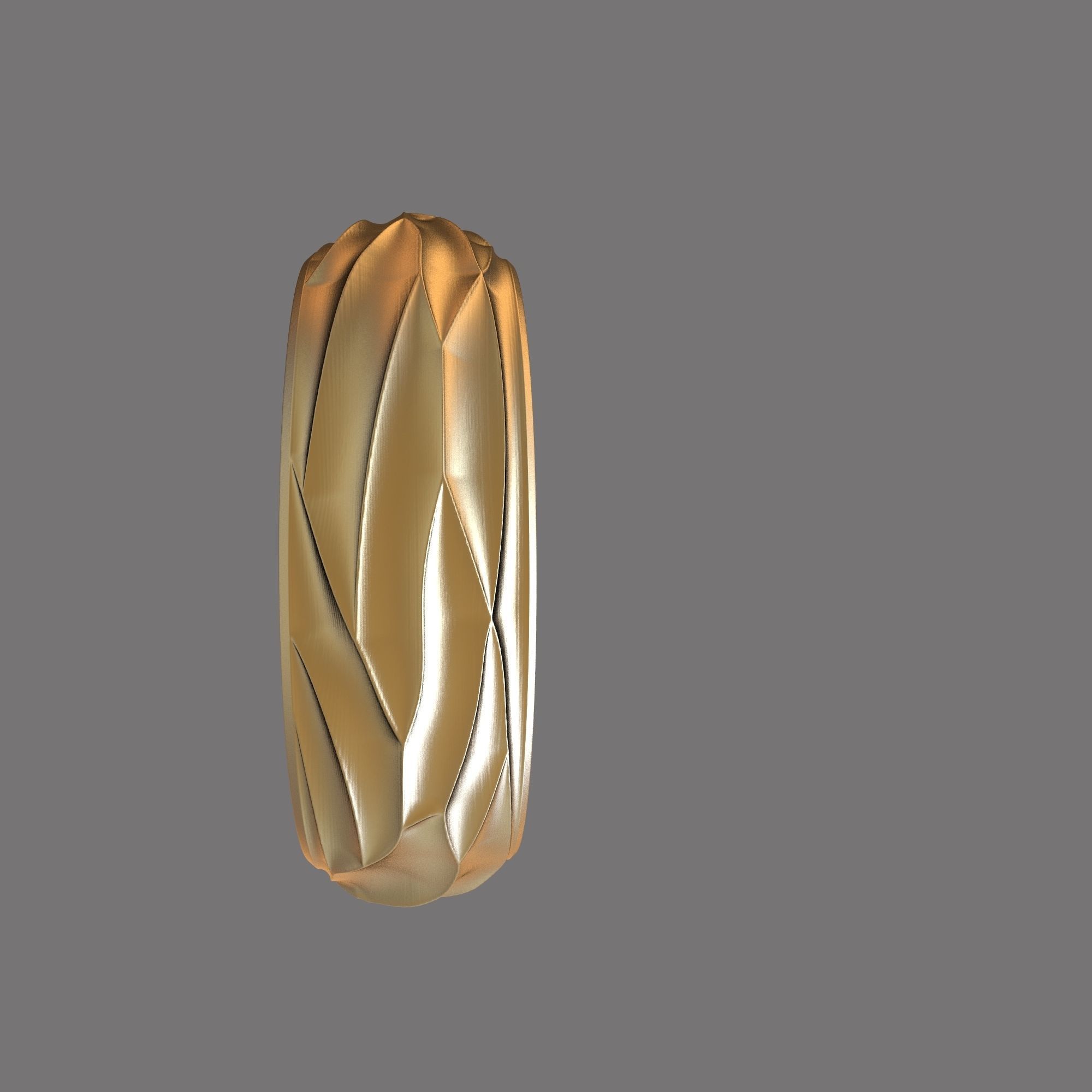 Unique Handmade Gold Ring in Various Finger Sizes 3D print model_3