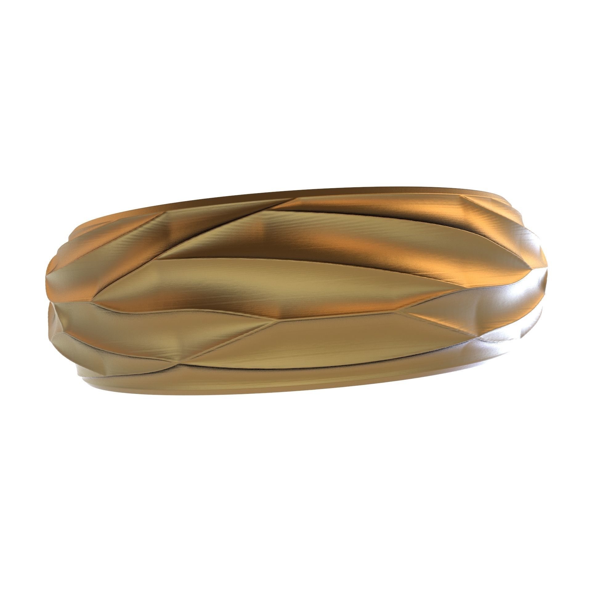 Unique Handmade Gold Ring in Various Finger Sizes 3D print model_8