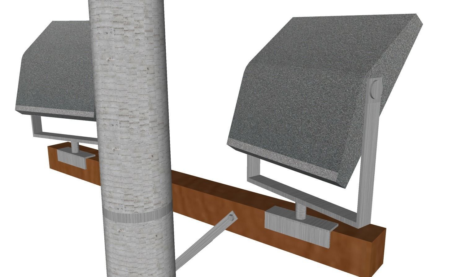 Concrete Lamp Post - Light Pole - Light Post - Street Light 19 3D model_6