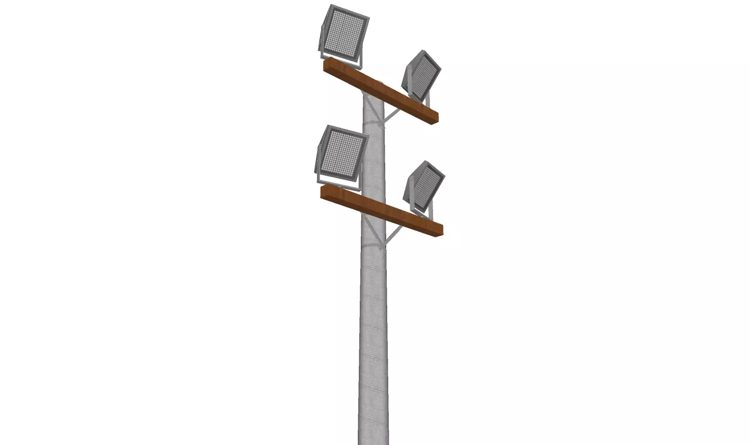 Concrete Lamp Post - Light Pole - Light Post - Street Light 19 3D model_0