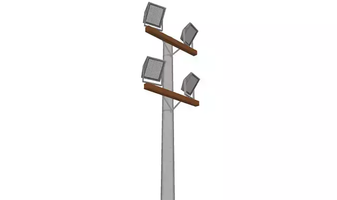 Concrete Lamp Post - Light Pole - Light Post - Street Light 19 3D model