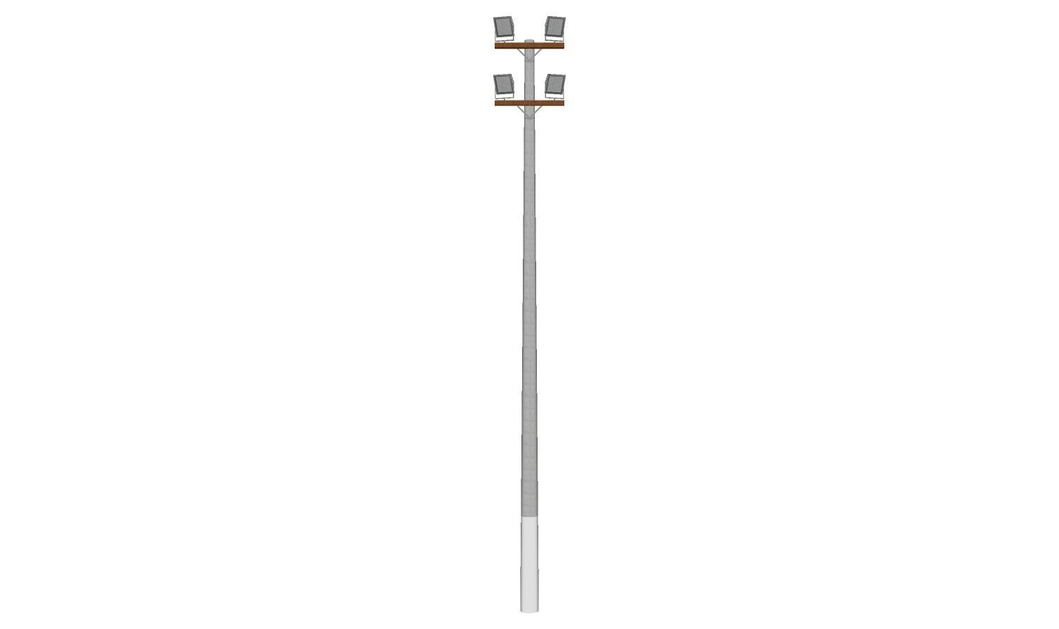 Concrete Lamp Post - Light Pole - Light Post - Street Light 19 3D model_3
