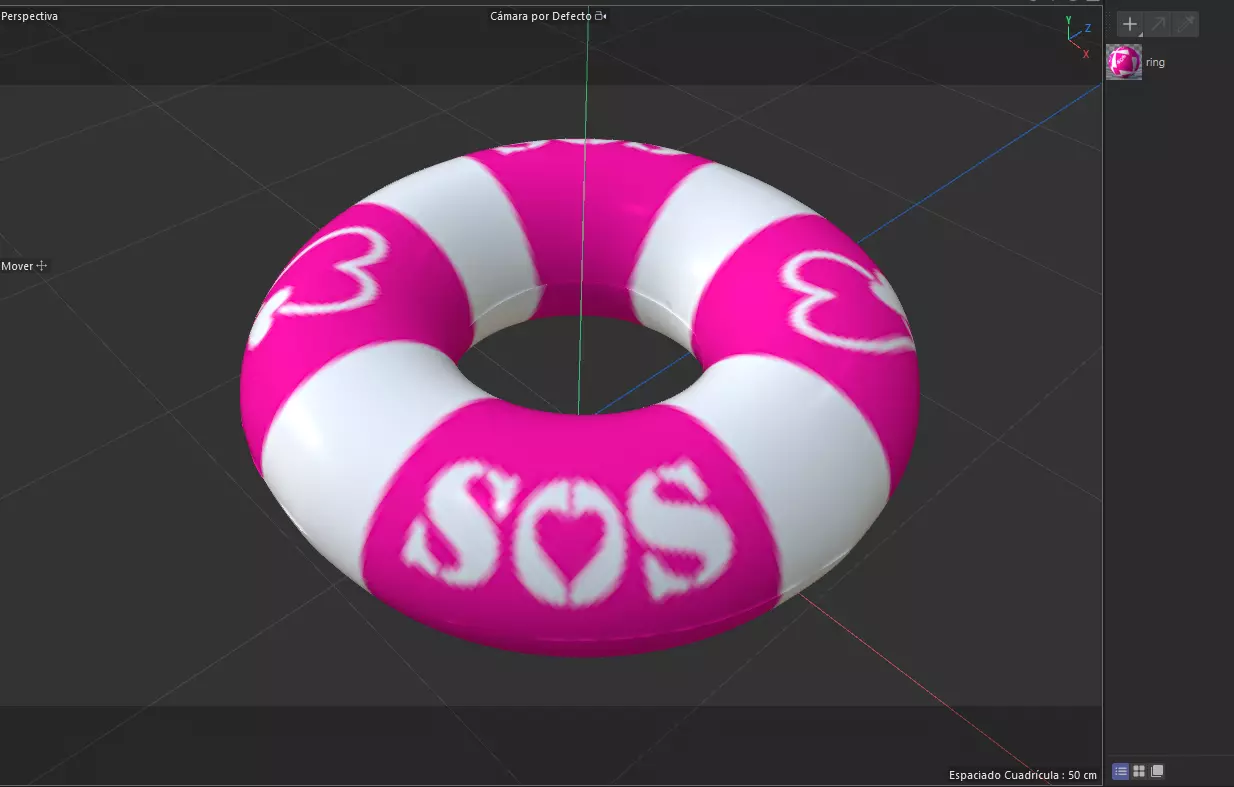Flotador rosa 3D model