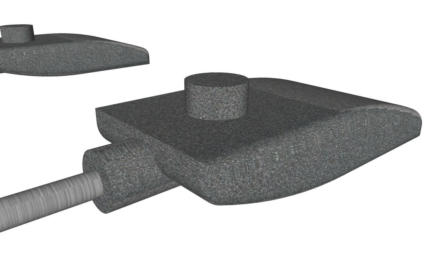 Concrete Lamp Post - Light Pole - Light Post - Street Light 20 3D model_6