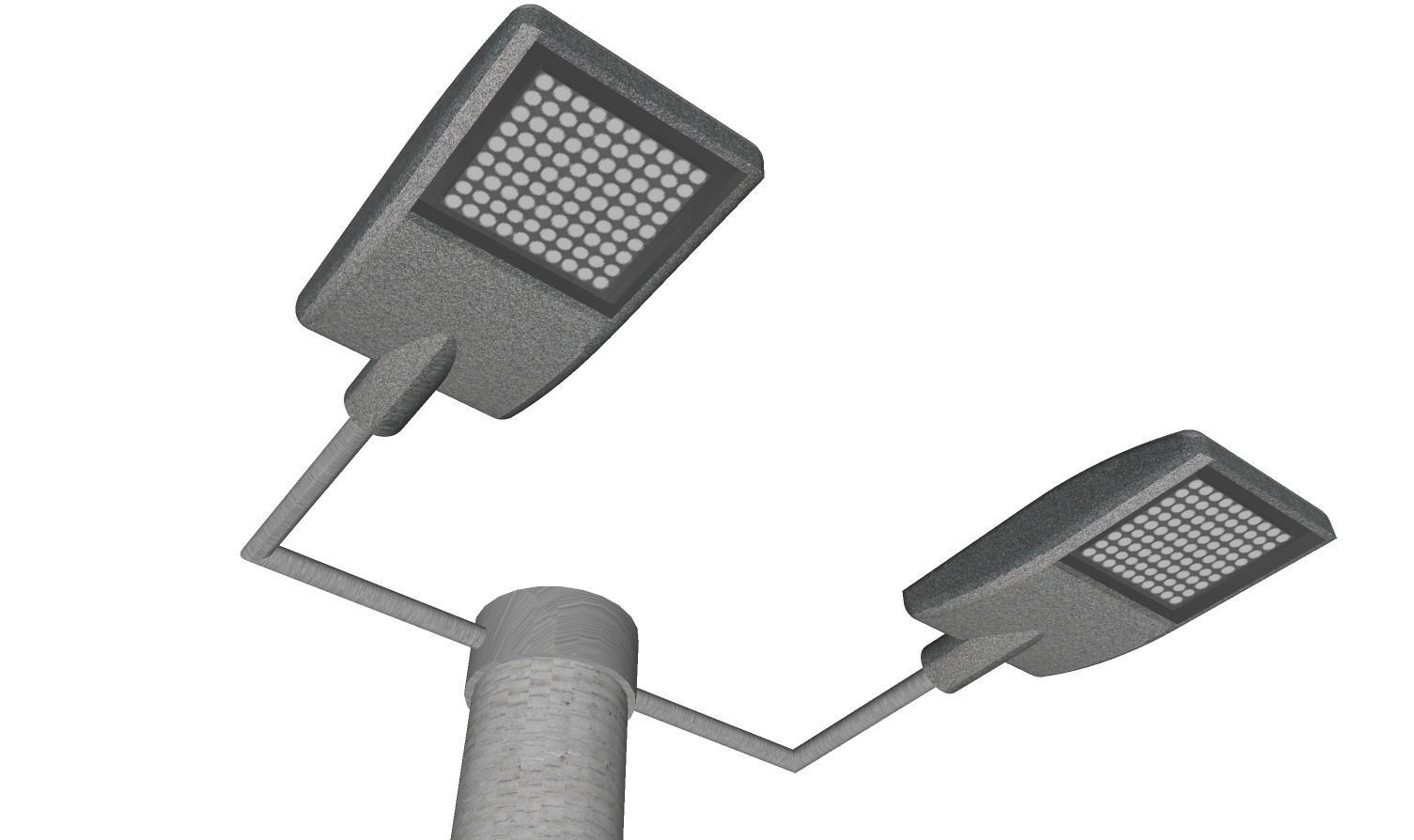 Concrete Lamp Post - Light Pole - Light Post - Street Light 20 3D model_5